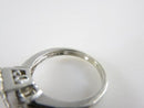 10K White Gold Diamond Illusion Fashion Engagement Ring Size 7.75