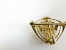 10K SM&S Art Nouveau/Edwardian Pendant Watch Pin, Openwork Floral, c.1900