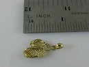 14K Yellow Gold Myrtle Beach Flip Flop Pendant, Solid 1.3 g