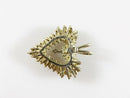Sterling CI 925 Silver Cubic Zirconia Encrusted Heart Pendant Caspian International