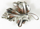 Curtis Creations Brushed & Polished Sterling Silver Leaf Brooch
