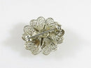 Vintage Topazio Portugal Q925 Sterling Silver Enamel Flower Pin
