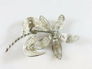 Lovely Sterling Silver Wire Filigree Twisted Wire Brooch Faceted Hematite Stone