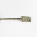 Vintage 800 Silver Spoon Hand Painted Enamel Genova E Piazza Aquaverde