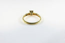 Affordable Diamond Engagement  Promise Ring 14K Yellow Gold Illusion Setting Siz