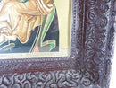 Antique Puccinelli Mother Mary & Jesus Lithograph in Original Antique Frame