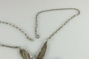 Patriotic American Eagle Necklace Sterling Artisan Robert Becenti Navajo 17.5"