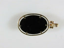 14K Yellow Gold Vintage Pendant with Carved Opal Cameo on Black Onyx