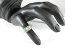 Antique 14K Gold Filigree Ring with Turquoise Cabochons and Diamond Accents Art Nouveau Era