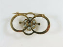 14K Gold Mid Century Blue Zircon Cluster Brooch 7g – 1 5/8" x 7/8"