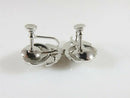Theda Sterling Silver Catholic Rose Brooch Spin Back Earrings Marcasite Accented