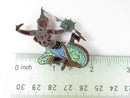 Vintage Siam Sterling Enameled Goddess Mekkala Brooch Pin Circa 1946-48