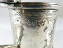 Rare Antique Sterling Silver Etched Mustard Pot 1877 by Robert Harper London