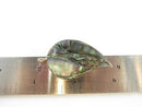 Vintage Mid Century Leaf Brooch Inlaid Abalone Sterling Silver Signed EGC Cuerna