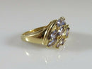 14K Yellow Gold Ring with 10 Marquise Tanzanite Stones Size 7 CID Hallmarked 4.2g