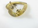 Vintage Gold Gilt Sterling Silver Heart with Paste & Letter C Sweetheart Pin