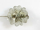 Vintage Topazio Portugal Q925 Sterling Silver Enamel Flower Pin