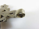 1 7/8" High Celtic Style Coptic Ethiopia Silver Cross With Chamfered Decoration