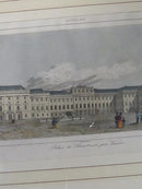 Schönbrunn Palace near Vienna, Austria, Handcolored Engraving View of Schönbrunn