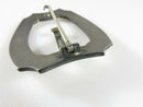 Antique Sterling Fancy Scallop Guilloché Enamel Buckle Sash Scarf Brooch