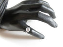 Vintage Designer Solitaire Ring Sterling 8mm Cubic Zirconia Size 7.75 by SETA