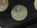 Close view of javelin throw-themed Barcelona 1992 Olympic commemorative coin