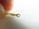 7" Baby Doll Necklace 14K Gold Connector, Pink Glass, Faux Pearls, Golden Beads