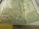 Wide view of the unfolded map showing the Eastern Long Island inset, compass rose, and multiple accordion fold panels.