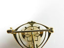 10K SM&S Art Nouveau/Edwardian Pendant Watch Pin, Openwork Floral, c.1900