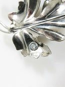 Curtis Creations Brushed & Polished Sterling Silver Leaf Brooch