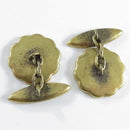 Vintage K24 Japanese Damascene Village View Chain Link Cufflinks Set Etched w/