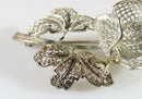 Artisan Filigree Orchid Flower Brooch Sterling Silver Germany Willi Nonnenmann