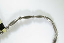 Beautiful Inlaid Stone Tab Choker Necklace With Sterling Silver Pearls & Melons