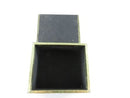 Asian Style Foil Wrapped Wood Trinket Box Hindu Design 3" x 2 1/2" x 1 1/2"