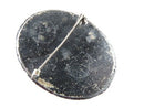 Antique Faceted Glass Cameo Mourning Brooch Multi Layered Glass French Jet