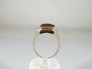 Lovely Antique Carved Hardstone Soldier Pinky Ring Floral Etched Band 10K Sz 9.5