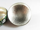 Vintage Enameled Sterling Silver Green, Black, Gold, White Trinket Box, Mint Box