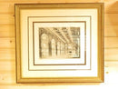 1872 Fontainebleau Etching by E. Sadoux Paris A. Quantin, La Salle De Bal Gilt F