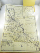 1927 Rand McNally Montreal Auto Road Map Liberty Magazine Auto Dept Folding Pocket Map Cardstock Sleeve United States