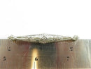 Art Deco 14K White Gold Filigree Diamond Bar Brooch – 2 1/4"