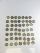 Lot of 50 Mercury Silver Dimes 90% Silver Mixed 1940s Dates Circulated Coins 90% silver coins 1940s silver dimes