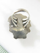 Huge Beautiful Turquoise & Sterling Silver Ring Unisex Statement Ring Size 8.5