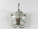 Bond Boyd Brushed & Polished Sterling Silver Orchid Brooch 2 1/8" x 1 1/2"