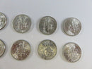 Group of 10 US Roosevelt Silver Dimes 90% Silver Lot 12 90% silver dimes US silver coins Roosevelt dimes lot used