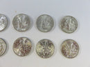 Group of 10 US Roosevelt Silver Dimes 90% Silver Lot 8 90% silver coins US silver dimes Roosevelt dimes lot used