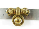 Victorian Archaeological Revival Double Griffin Brooch in Gold with Ruby Eyes