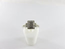 10K White Gold Diamond Illusion Fashion Engagement Ring Size 7.75
