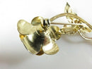Vintage Gold Vermeil Sterling Silver Beau Flower Brooch