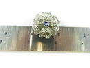 Vintage Topazio Portugal Q925 Sterling Silver Enamel Flower Pin