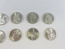 Lot of 10 US Roosevelt Silver Dimes 90% Silver Circulated Coins 90% silver coins circulated dimes US silver dimes